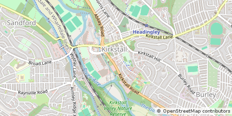 Map of Leeds, West Yorkshire