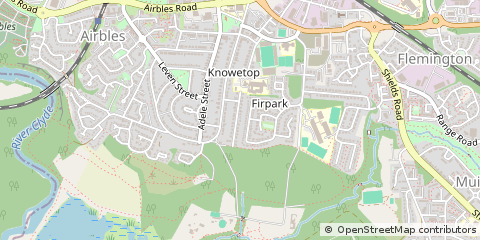 Map of Motherwell, Lanarkshire