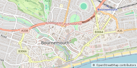 Map of Bournemouth, Dorset