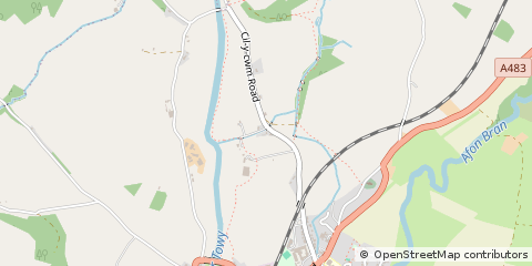 Map of Llandovery, Carmarthenshire