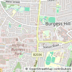 Map of Burgess Hill, West Sussex