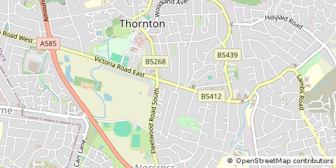 Map of Thornton-Cleveleys