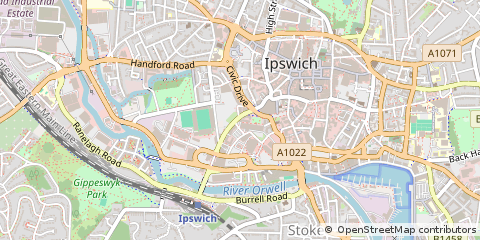 Map of Ipswich, Suffolk