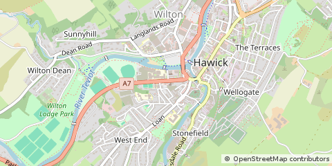 Map of Hawick, Roxburghshire