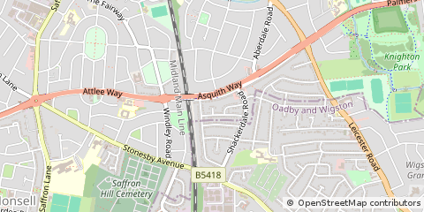 Map of Leicester