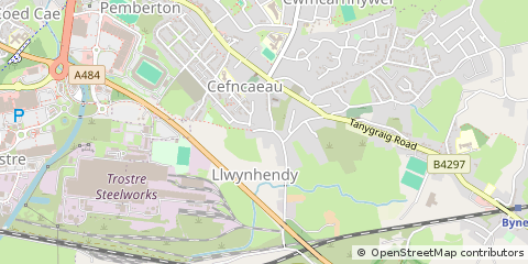 Map of Llanelli, SIR Gaerfyrddin