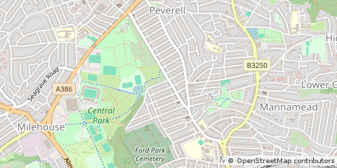 Map of Plymouth, Devon