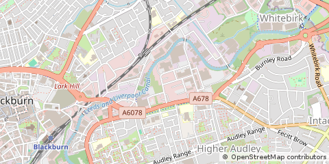 Map of Blackburn, Lancashire