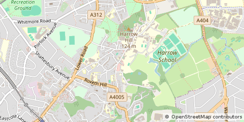 Map of Harrow on the Hill, Harrow