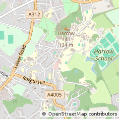Map of Harrow on the Hill, Harrow
