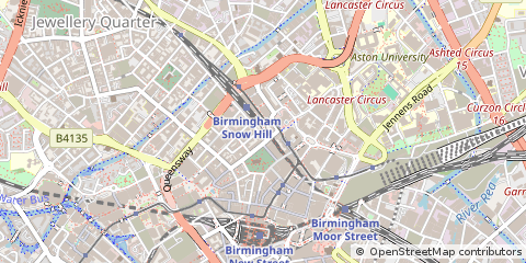 Map of Birmingham, West Midlands