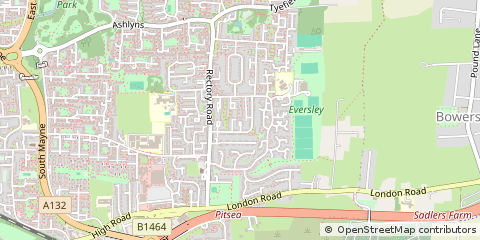 Map of Basildon, Essex
