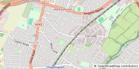 Map of Chessington, Surrey