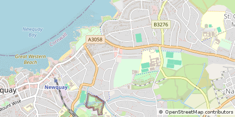 Map of Newquay, Cornwall