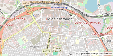 Map of Middlesbrough