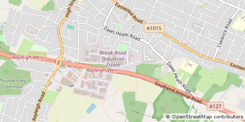 Map of Rayleigh, Essex
