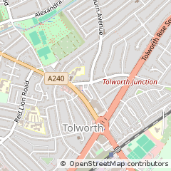 Map of Surbiton, Surrey