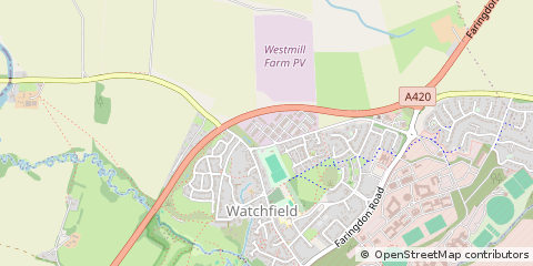 Map of Watchfield, Oxfordshire