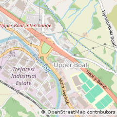 Map of Pontypridd, MID Glam