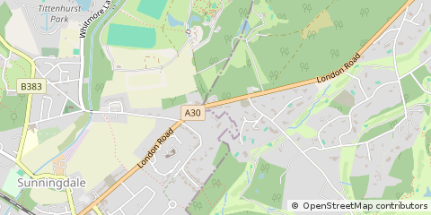 Map of Ascot, Surrey