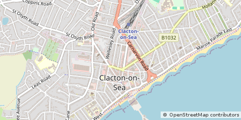 Map of Clacton-on-SEA, Essex