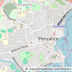 Map of Penzance, Cornwall