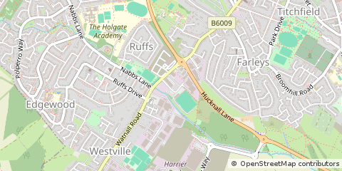 Map of Nottingham, Nottinghamshire