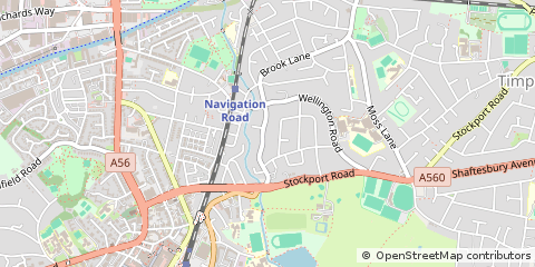Map of Altrincham, Cheshire