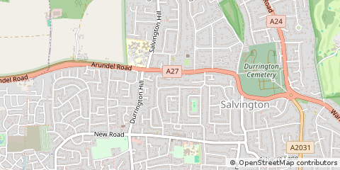 Map of Worthing, West Sussex