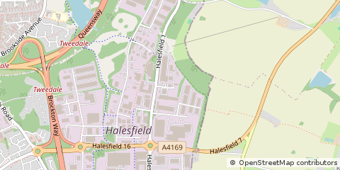 Map of Telford, Shropshire
