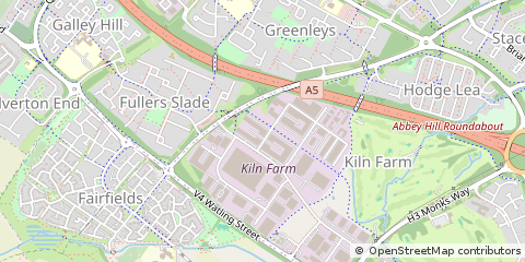 Map of Milton Keynes, Buckinghamshire