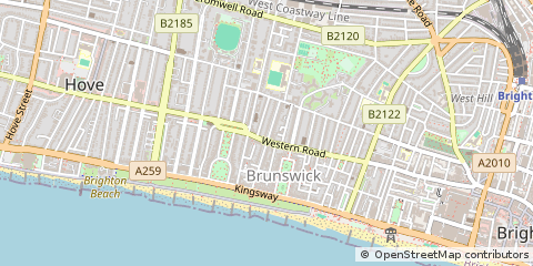 Map of Hove, East Sussex