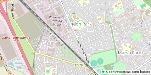 Map of Luton, Bedfordshire