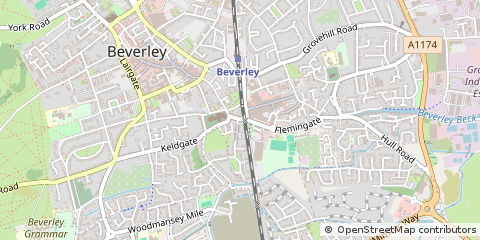 Map of Beverley, East Yorkshire