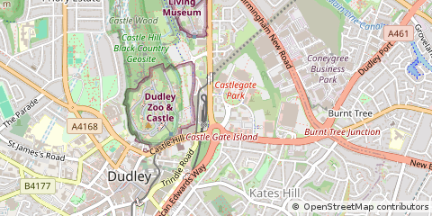 Map of Dudley, West Midlands