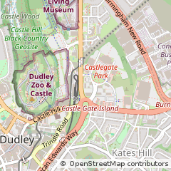 Map of Dudley, West Midlands