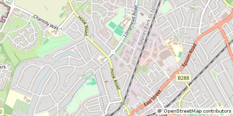 Map of Epsom, Surrey