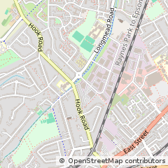 Map of Epsom, Surrey