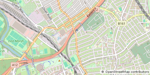 Map of London, Southall, Middlesex