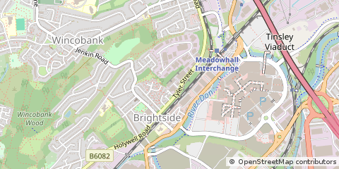 Map of Sheffield, South Yorkshire