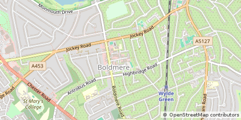 Map of Sutton Coldfield