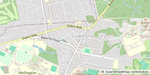 Map of Crowthorne, Berkshire