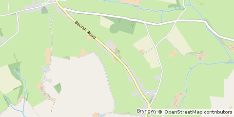 Map of Newcastle Emlyn, Ceredigion