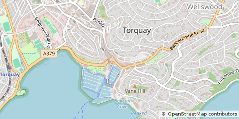 Map of Torquay, Devon