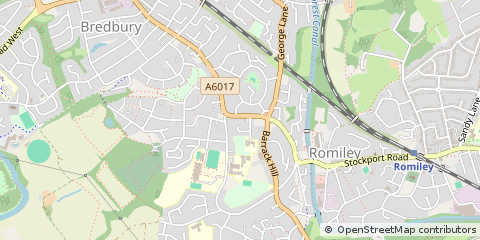 Map of Stockport, Cheshire