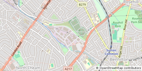 Map of Sutton, Surrey