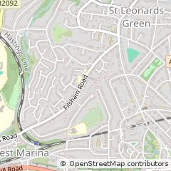 Map of ST Leonards on SEA, East Sussex