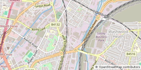 Map of Birmingham, West Midlands