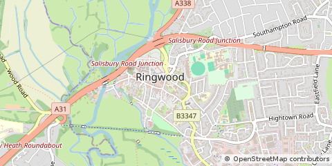 Map of Ringwood, Hampshire