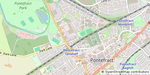 Map of Pontefract, West Yorkshire